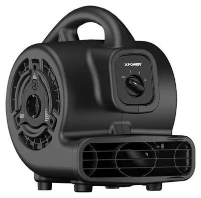 Obrázek produktu pro Podlahový ventilátor odstředivý - 3 rychlosti - Skladatelný - 600 CFM - Černá