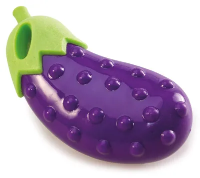 Imagen del producto de Arquivet, juguete para perros con forma de berenjena morada, 14 cm. Mordedor. Con este juguete