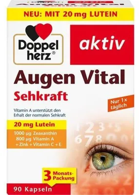 Productafbeelding van Doppelherz Oog Vitaliteit, voor een goed gezichtsvermogen, 90 tabletten