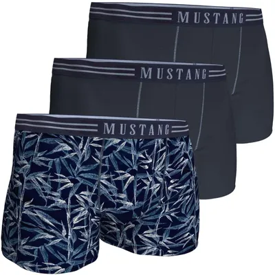 Produktbild von Herren Boxershorts von Mustang Retropants 3er-Pack Navy/Bambus/Navy