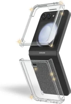 Produktbild von Force Case, Verstärkte Glitter Hülle für Samsung Galaxy Z Flip 6, Transparent