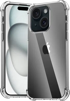 Produktbild von Conie Rugged Silikon Schutzhülle für iPhone 15 Tasche Case Cover Bumper TPU Hülle in Transparent