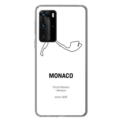 Produktbild von MuchoWow® Handyhülle Schutzhülle Hülle für Huawei P40 Pro F1 - Monaco - Rennstrecke Silikon Softcase Handy Hülle - Schutz
