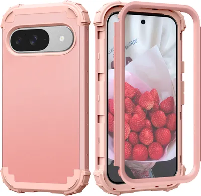 Immagine prodotto di Custodia per Google Pixel 10 / Pixel 10 Pro Hybrid 3in1 PC e TPU antiurto, custodia resistente Oro rosa