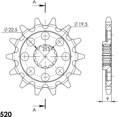 Zdjęcie produktu dla Ritzel Supersprox 520 - 14Z CST-1442:14