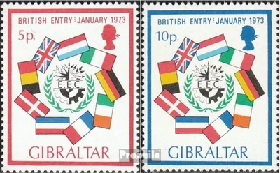Produktbild von Briefmarken Gibraltar 1973 Mi 297-298 (kompl.Ausg.) postfrisch EU