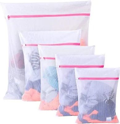 Productafbeelding van Famanu waszakken set, 5-delig – Wasmandjes met rits voor ondergoed, schoenen, sokken, babykleding