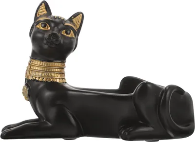 Produktbild von Multifunktionale Aufbewahrungsschale aus Kunstharz mit Katzenfigur für den Schreibtisch, zur Organisation und als dekorative Schmuckschale