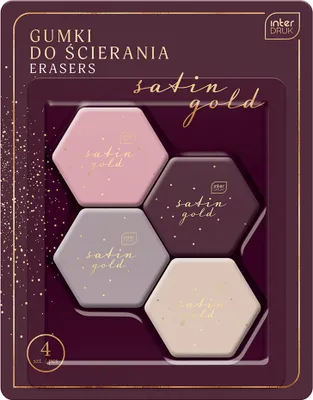 Produktbild von Interdruk Radiergummi Satin Gold 4 Stück