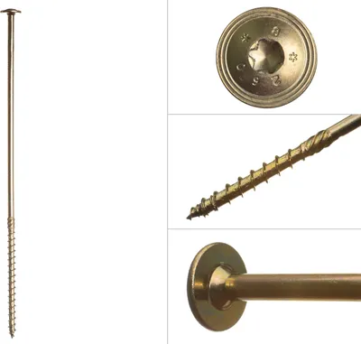Immagine prodotto di Viti con testa a disco zincate gialle 8,0 x 300 mm Torx - scatola da 50 pezzi