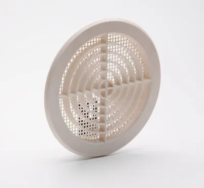 Image de Grille d'aération ABS blanc à clipser tube D12,5-14 cm