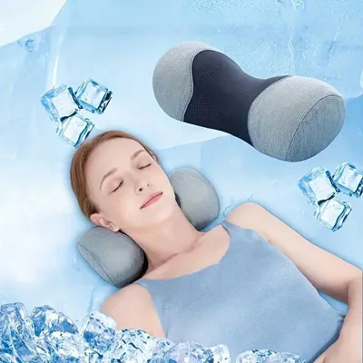 Produktbild von Kleines Nackenkissen, Reise-Nackenstützkissen, atmungsaktiver Kissenbezug für besseren Schlaf.