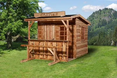 Produktbild von WEKA 820.2006.00.00 Gartenhaus/Blockbohlenhaus Natur 3 Vordach/Terasse (100 cm)/Einzeltür/Einzelfenster ; Größe: 2 ; Farbgebung: Naturbelassen ; Wandstärke: 20 mm ; Maße (LxBxH): 400 cm x 300 cm x 250 cm ; Seitenwandhöhe: 240 cm