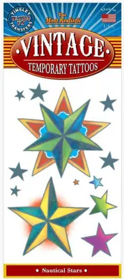 Produktbild von Sterne Klebe-Tattoo - Fasching Halloween Karneval