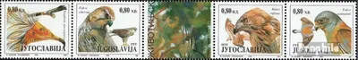 Produktbild von Briefmarken Jugoslawien 1994 Mi 2647-2650 Fünferstreifen (kompl.Ausg.) postfrisch Greifvögel