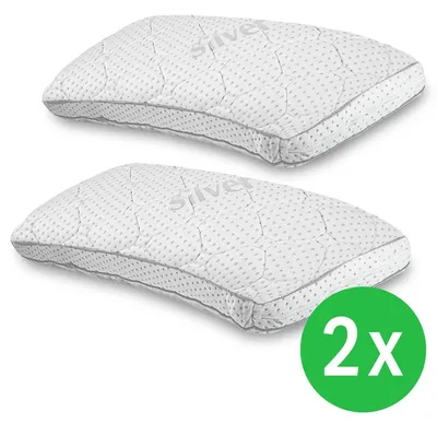 Imagen del producto de 2 almohadas viscoelásticas para un descanso confortable, tamaño 40 x 80 cm