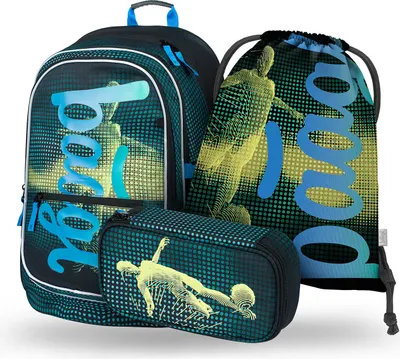 Produktbild von BAAGL Core Football Player Rucksack-Set 3tlg: Rucksack, Federmäppchen, Turnbeutel