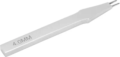 Immagine prodotto di Punzone per cuoio, scalpello per file, acciaio, utensile per punzonatura, 4 mm, 2 punte