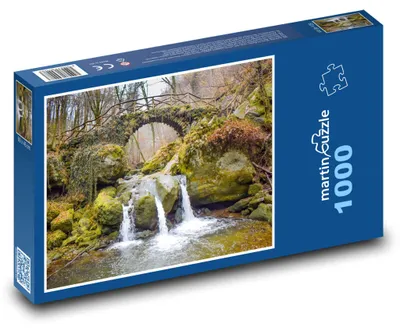 Obrázek produktu pro Puzzle 1000 Kamenný most nad vodopádem - martinpuzzle