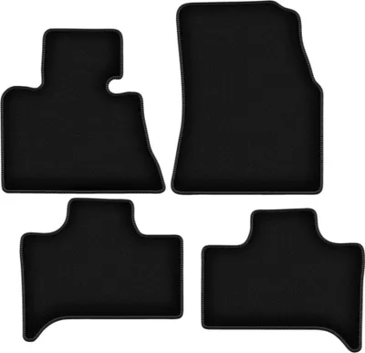 Immagine prodotto di Tappetini in velluto per BMW X5 E53 (1999-2006, 2WD) neri, set 4 pz, con fissaggi