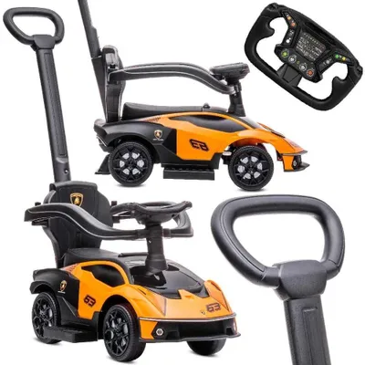 Zdjęcie produktu dla Jeździk samochód auto pchacz Lamborghini Essenza SCV12 pomarańczowy Sun Baby