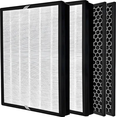 Produktbild von 2x Filter-Set geeignet für Philips Aktivkohle FY2420 & HEPA-Filter FY2422 Luftreiniger Luftreiniger 2000-Serie
