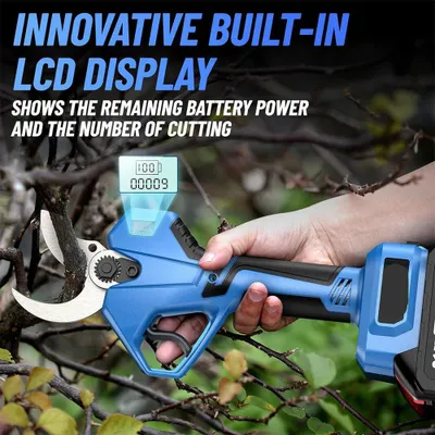 Image de Sécateur électrique - Sécateur à batterie - Ébrancheur - 40 mm - 21 V - Outils de jardinage à batterie