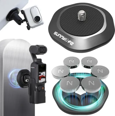 Obrázek produktu pro Pevný silný magnetický držák Neodymový magnetický držák se závitem 1/4 palce pro fotoaparáty