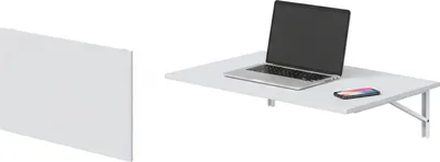 Produktbild von Dmora Klappbarer Tisch Grandate 78x50x21h cm Weiß, platzsparend für eine Person