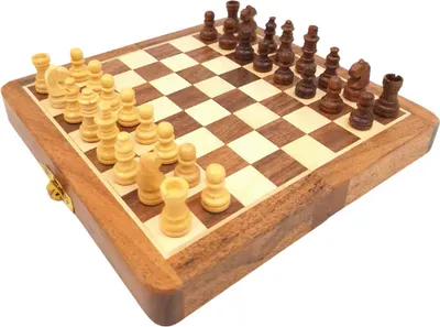 Produktbild von Magnetschach aus Holz 17 x 17 cm - DNU-025