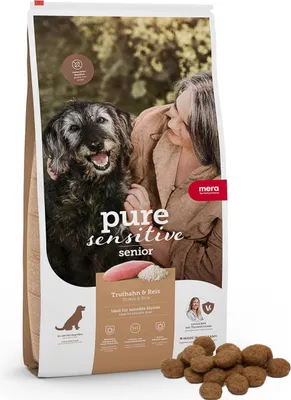 Produktbild von MERA Pure Sensitive Senior Truthahn & Reis 12,5kg für ältere Hunde