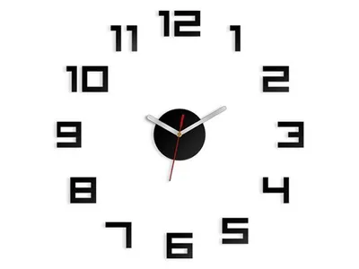 Produktbild von ModernClock, wanduhr, schwarz Uhr 50cm, Stilvoll, Wanduhr DIY, große wanduhren