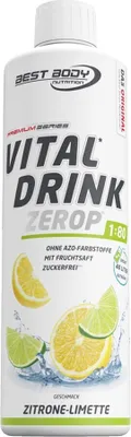 Produktbild von Best Body Nutrition - Vital Drink Zerop - 500 ml Flasche, 1 x 500 ml Flasche, Geschmack: Zitrone Limette