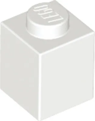 Image de 1 pièce LEGO, pièce c. 3005 en blanc (Blanc)