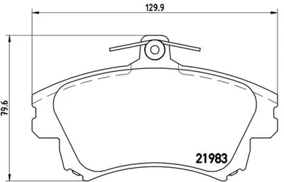 Produktbild von Brembo Bremsbelagsatz, Scheibenbremse Vorderachse P 54 036