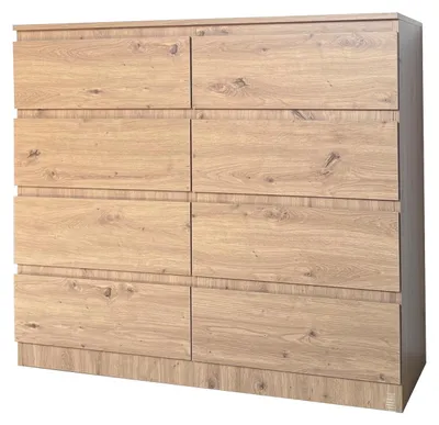 Produktbild von Moderne Kommode mit 8 grifflosen Schubladen Artisaneiche
