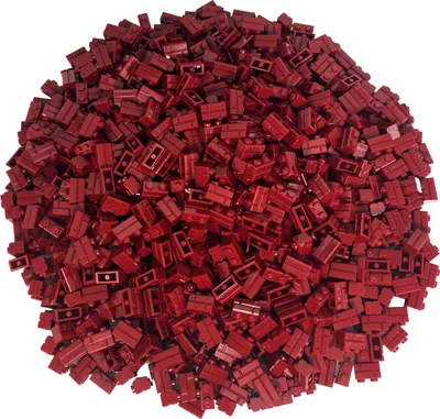 Produktbild von LEGO® 1x2 Mauersteine Bausteine Dunkelrot - 98283 NEU! Menge 50x