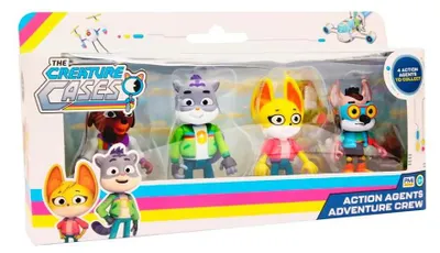 Produktbild von Pmi Creature Cases S1 Action Agents 4 Pack Figur 7.5cm Mehrfarbig  Mehrfarbig One Size