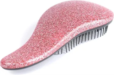 Immagine prodotto di Jumada's – Spazzola per capelli rosa glitterata – Anti-groviglio – Protegge i capelli – Indolore – Formato da viaggio – Bagnati e asciutti – Anti-groviglio – Districa – Salon Pro – Spazzola per capelli per bambini – Spazzola per styling