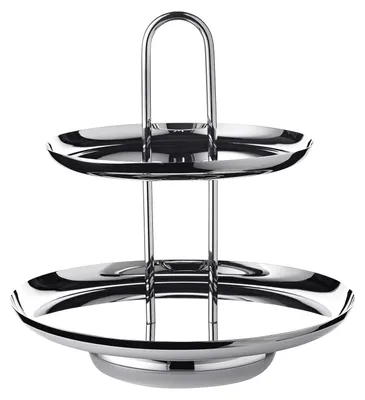 Image de Étagère à 2 niveaux, en acier inoxydable, hauteur 28 cm