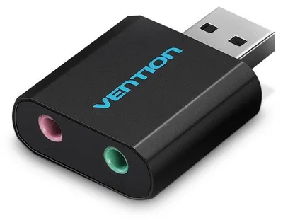 Image de Carte son externe USB Vention, type métal noir