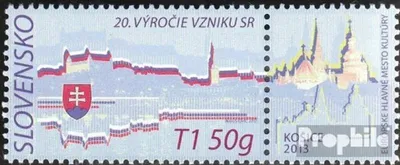 Produktbild von Briefmarken Slowakei 2013 Mi 699Zf mit Zierfeld (kompl.Ausg.) postfrisch Kosice