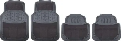 Produktbild von HEYNER® Auto Fußmatten mit Teppich UNIVERSAL grau zuschneidbar 4-teilig Fußmatten Teppich Matten Stoffmatten Textilmatte