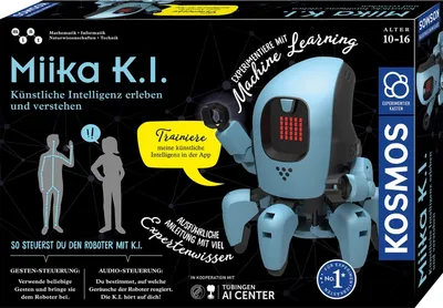 Immagine prodotto di KOSMOS Miika KI, Experimentierkasten, Experimente, Künstliche Intelligenz, Roboter, Baukasten, 620899