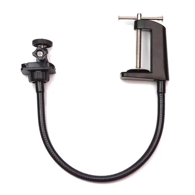 Produktbild von flexibles Schwanenhals Stativ mit Tischklemme, 40cm, schwarz