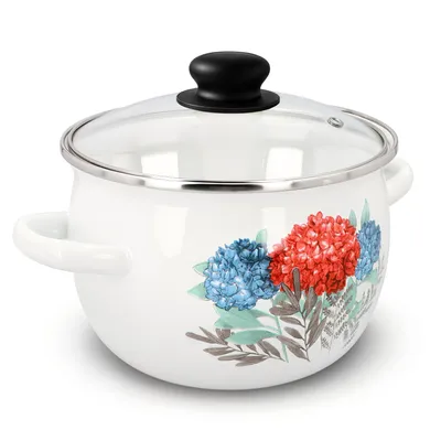 Produktbild von Kuketo | Emaille Kochtopf Set 8-teilig Mit Deckeln – Induktionsgeeignet, Robust & Hygienisch – Für Suppen, Eintöpfe, Pasta & Traditionelle Küche