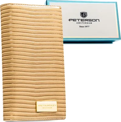 Obrázek produktu pro Peterson Dámská peněženka RFID béžová přírodní a ekologická kůže 19x10 cm