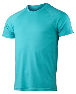 Image de T-shirt mérinos pour hommes, couleur turquoise, marque QUIDO