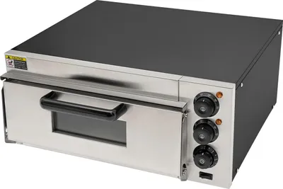 Obrázek produktu pro Elektrická pec na pizzu – stolní zařízení 1 patro – 2000 W – 20 l – 50–350 °C – časovač 0–30 min – 220 V