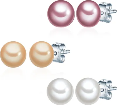 Produktbild von Valero Pearls Perlen-Ohrstecker Sterling Silber Süßwasser-Zuchtperle 50100083